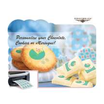 How do you use chocolate transfer sheets on cookies?